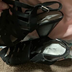 Coach Black Strappy Heels for Women